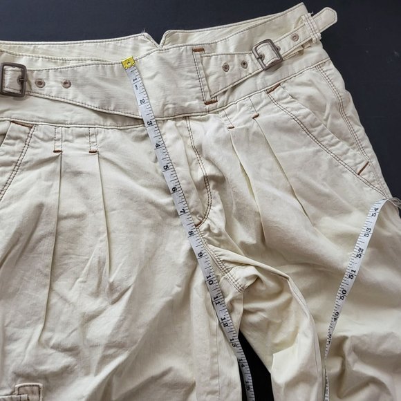 Polo Ralph Lauren Women's Cinched Ankle Denim Jean Capri's Size 6 Y2K Baggy - Picture 9 of 12